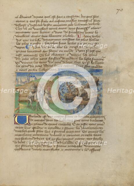 Norway (Ululand); Livre des merveilles du monde (Book of the Marvels of the World), about 1460-1465. Creator: Master of the Geneva Boccaccio.