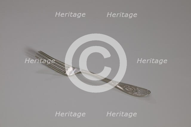 Table fork used by Lavinia Whiteside Carrington, after 1867. Creator: Hall & Elton.