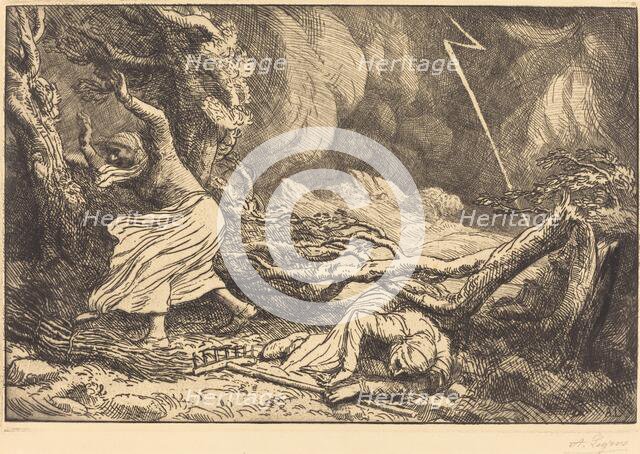 Victims of the Lightning (Victimes de la foudre). Creator: Alphonse Legros.