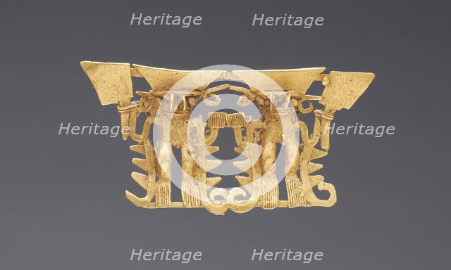 Bat-Nosed Figures Pendant, 1000-1550. Creator: Unknown.