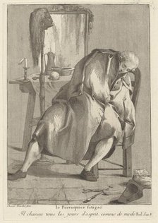 Le Perruquier fatigué (The Tired Wig-Maker), 1775. Creator: Giovanni David.