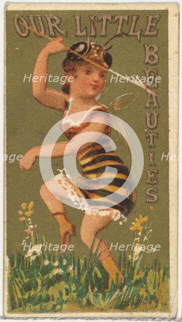 From the Girls and Children series (N58) promoting Our Little Beauties Cigarettes for Alle..., 1887. Creator: Allen & Ginter.