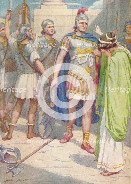 'The grief of the sister of Horatius, c1912 (1912). Artist: Ernest Dudley Heath.