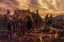 "All That Was Left of Them." The Black Watch After the Battle of Magersfontein', 1900. Creator: Richard Caton Woodville II.