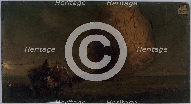 Aerostat falling, c1860. Creator: Unknown.