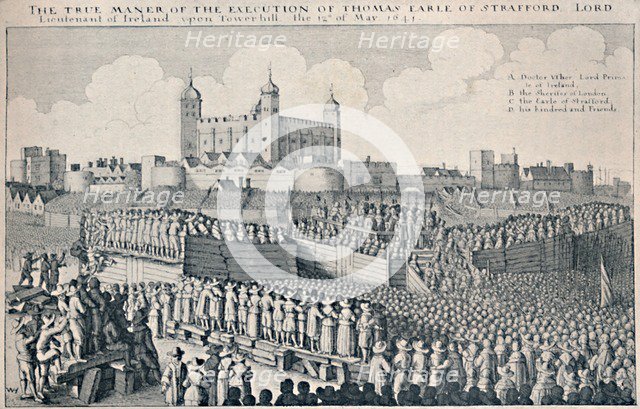 'Execution of the Earl of Strafford', c1641, (1903). Artist: Wenceslaus Hollar.