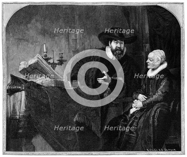 'Renier Ansloo and his Mother', 1895.Artist: Adolf Closs