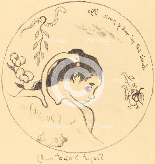 Design for a China Plate (Projet d'assiette), 1889. Creator: Paul Gauguin.