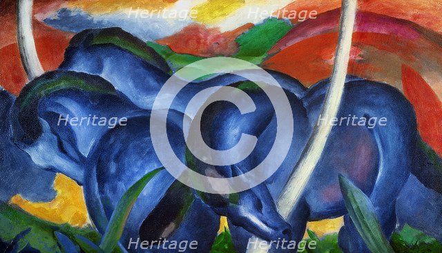 The Large Blue Horses, 1911.