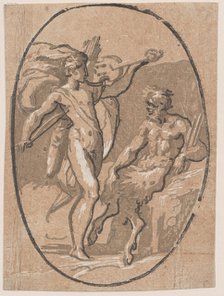 The contest between Apollo and Marsyas, ca. 1540-1550. Creator: Niccolo Vicentino.
