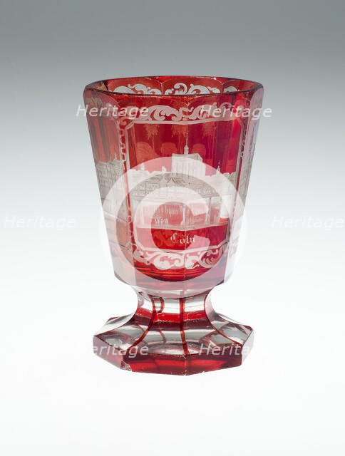 Goblet, Bohemia, c. 1850/75. Creator: Bohemia Glass.