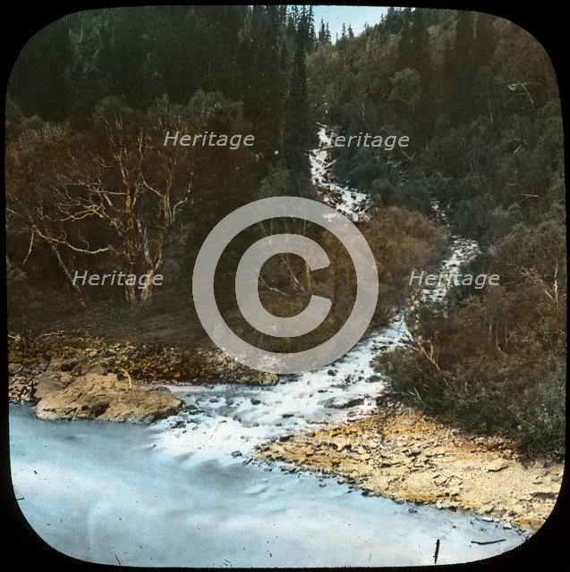 Cascade below Sonamarg, Kashmir, India, late 19th or early 20th century. Artist: Unknown