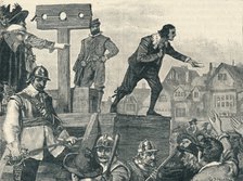 'John Lilburne on the pillory at Westminster, 1638 (1905).  Artist: Unknown.