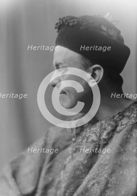 Crowley, Mr., in costume as a Chinaman, portrait photograph, 1915 June. Creator: Arnold Genthe.
