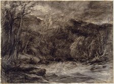 A Mountain Torrent, c. 1850. Creator: David Cox the elder.