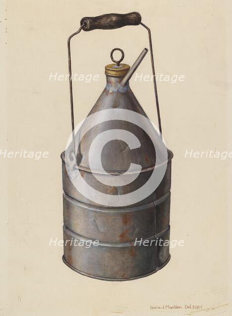 Oil Can, c. 1939. Creator: Leslie Macklem.