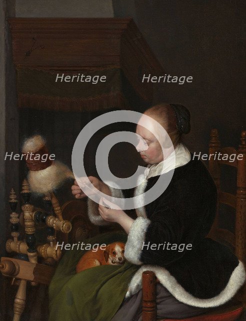 The spinner, 1652. Artist: Ter Borch, Gerard, the Younger (1617-1681)