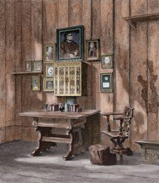 Luther's room at Wartburg Castle, Eisenach, Germany 1880.  Creator: Hurel.