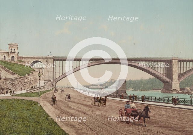 Washington Bridge and the [Harlem River] Speedway, New York, c1901. Creator: Unknown.