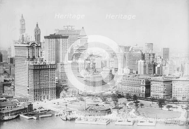 N.Y.C. from Army plane, between c1915 and c1920. Creator: Bain News Service.