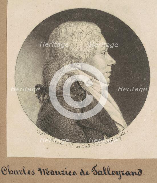 Unidentified Man, 1798-1799. Creator: Charles Balthazar Julien Févret de Saint-Mémin.