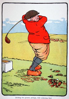 Golfing postcard, c1920s. Artist: George Shepheard