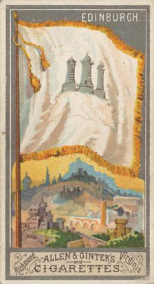 Edinburgh, from the City Flags series (N6) for Allen & Ginter Cigarettes Brands, 1887. Creator: Allen & Ginter.