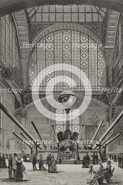 Interior of the Copper Pavilion at the Champ de Mars, Paris Exposition, 1878.  Creator: Unknown.