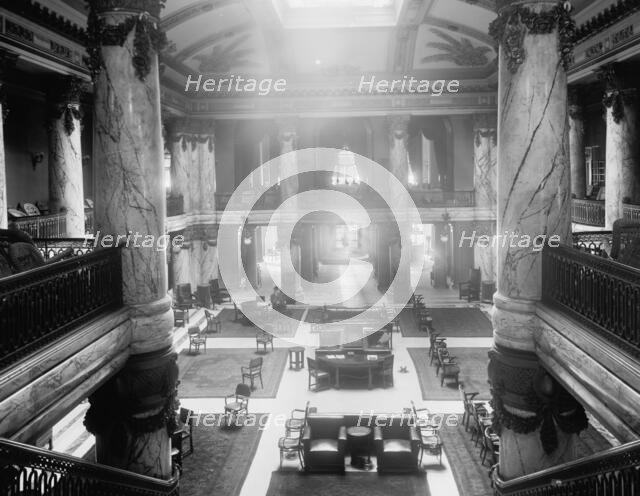 Lobby, Jefferson Hotel, Richmond, Va., c.between 1910 and 1920. Creator: Unknown.