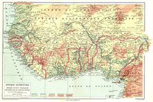 ''Map, Afrique Occidentale; L'Ouest Africain', 1914. Creator: Unknown.