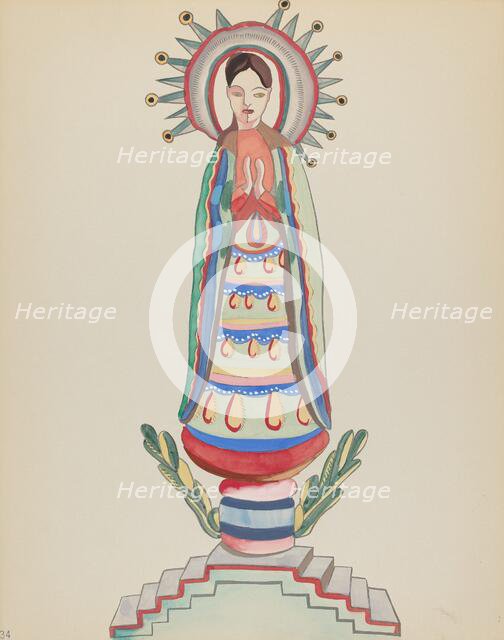 Plate 34: Our Lady of Light: From Portfolio "Spanish Colonial Designs of New Mexico, 1934/1942. Creator: Unknown.
