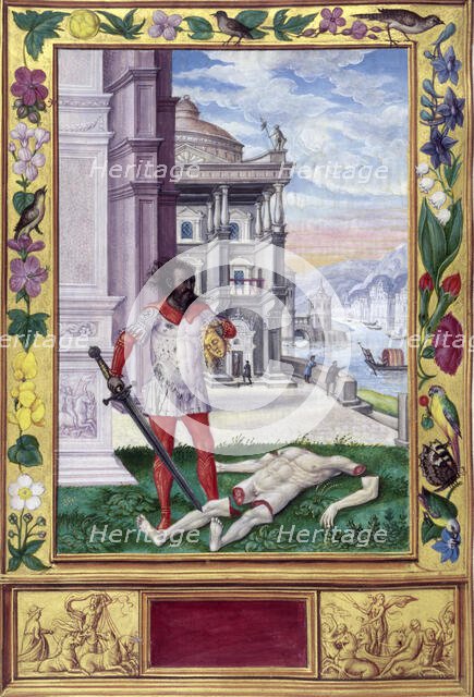 An alchemical beheading and dismemberment, 1582. Creator: Unknown.