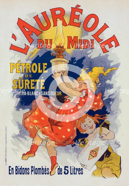 Affiche pour l' "Auréole du Midi"., c1900. Creator: Jules Cheret.