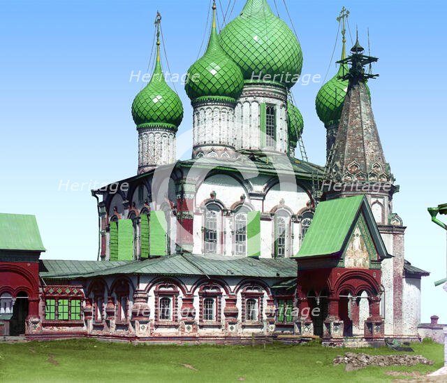 Church of Saint John Chrysostom, from the southwest, Yaroslavl, 1911. Creator: Sergey Mikhaylovich Prokudin-Gorsky.
