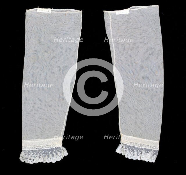 Undersleeves, American, early 19th century. Creator: Unknown.