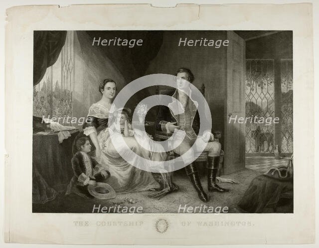 The Courtship of Washington, 1860. Creator: JC McRae.