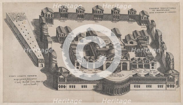 Speculum Romanae Magnificentiae: The Baths of Diocletian, 1582., 1582. Creator: Giovanni Ambrogio Brambilla.