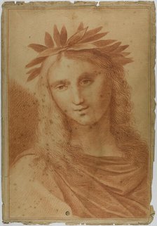Woman Crowned with Laurel, 18th century. Creator: After Raffaello Sanzio, called Raphael  Italian, 1483-1554.