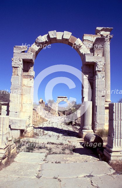 Arch of Trajan, Leptis Magna, Libya. 
