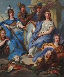 Allegorical portrait of Louis XV. Creator: Van Loo, Amédée (1719-1795).