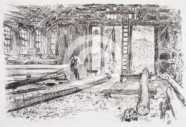 Spar Shop, Gloucester, 1918. Creator: Frederick Childe Hassam.