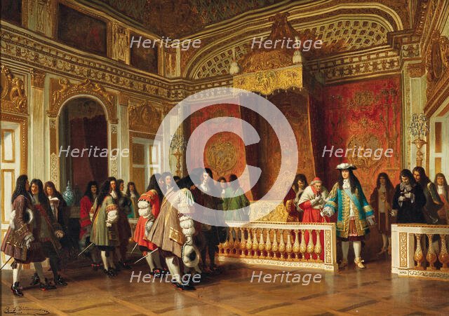 Audience with the French King Louis XIV.. Creator: Zimmermann, Reinhard Sebastian (1815-1893).