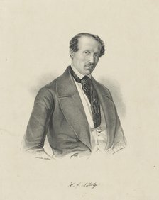 Portrait of the composer Hans Christian Lumbye (1810-1874) , c. 1850. Creator: Anonymous.