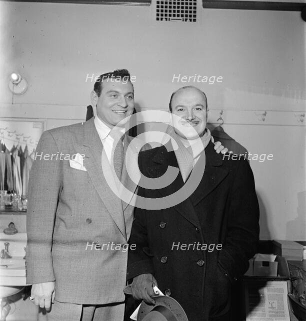 Portrait of Bud Freeman and Frankie Laine, New York, N.Y.(?), 1938. Creator: William Paul Gottlieb.