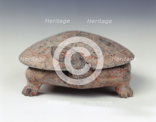 Steatite covered ink palette in the shape of a tortoise, Six Dynasties, 7th century or earlier. Artist: Unknown