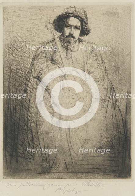 J. Becquet, Sculptor, 1859. Creator: James Abbott McNeill Whistler.