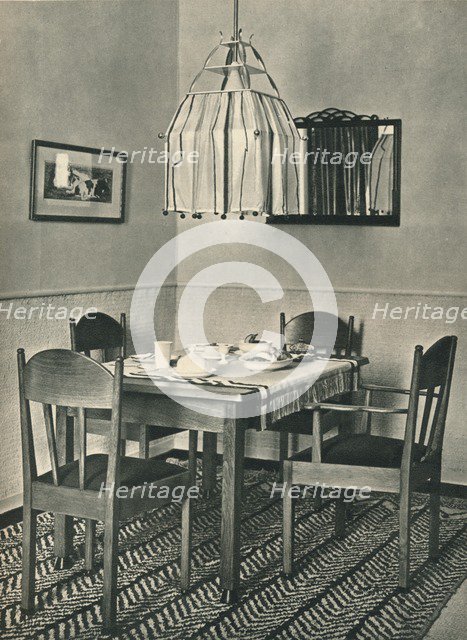 'Dining-Table and Chairs designed by Willem Penaat', 1928. Artist: Unknown.