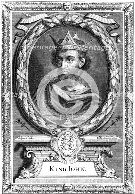 King John of England, c17th century.Artist: P Vanderbanck