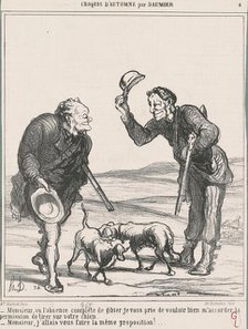 Monsieur, vu l'absence complète ..., 19th century. Creator: Honore Daumier.