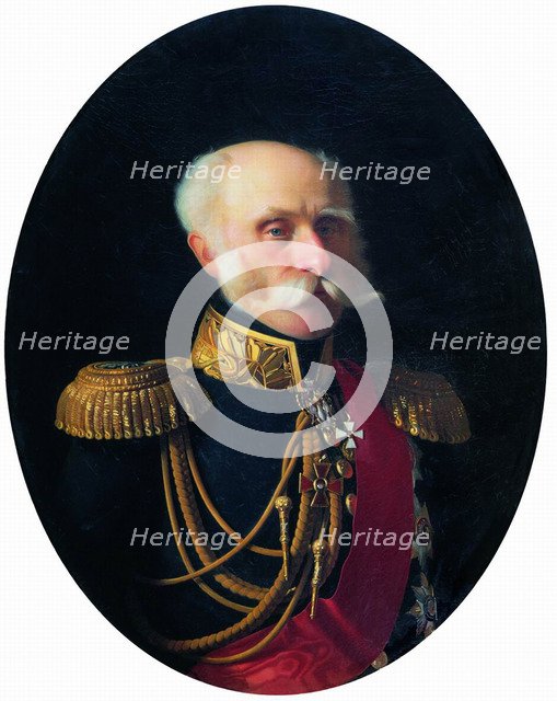 Portrait of Count Fyodor Petrovich Litke (1797-1882). Artist: Zaryanko, Sergei Konstantinovich (1818-1870)